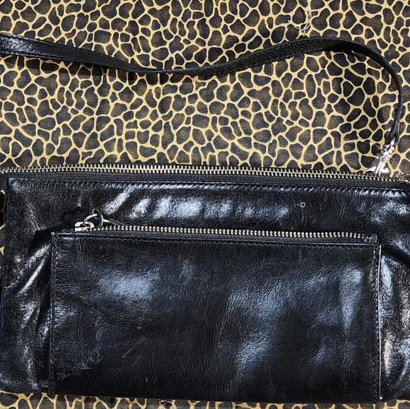 Tano Handbags - TANO SHINY BLACK LEATHER CROSSBODY